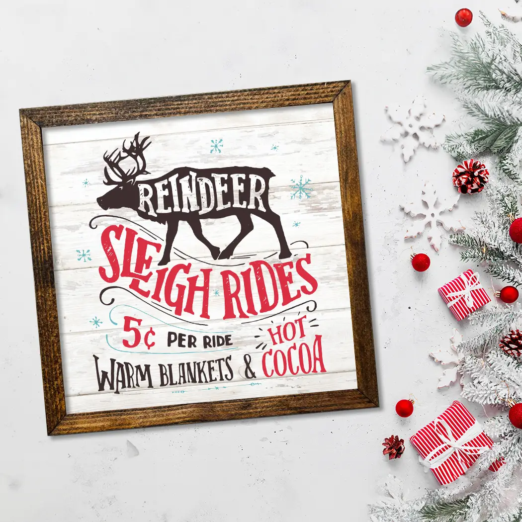 TIMBERLAND FRAME REINDEER SLEIGH RIDES