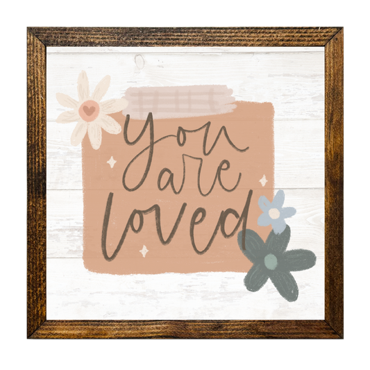 TIMBERLAND FRAME YOU ARE LOVED DOODLE CLIPBOARD FLOWERS
