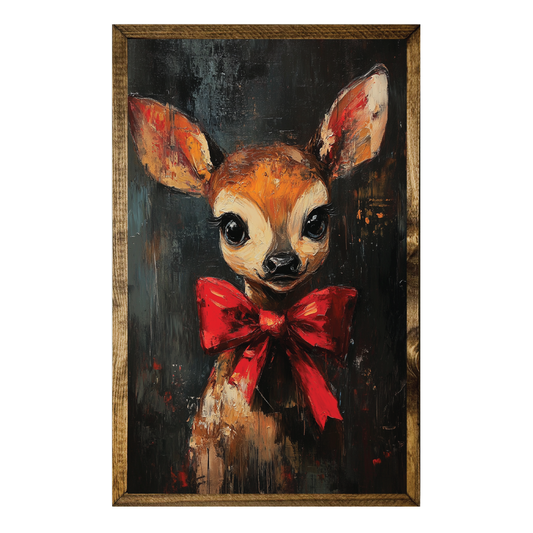 ARTISTIC SERIES TIMBERLAND-GIRL DEER RED AND BLACK ART 3