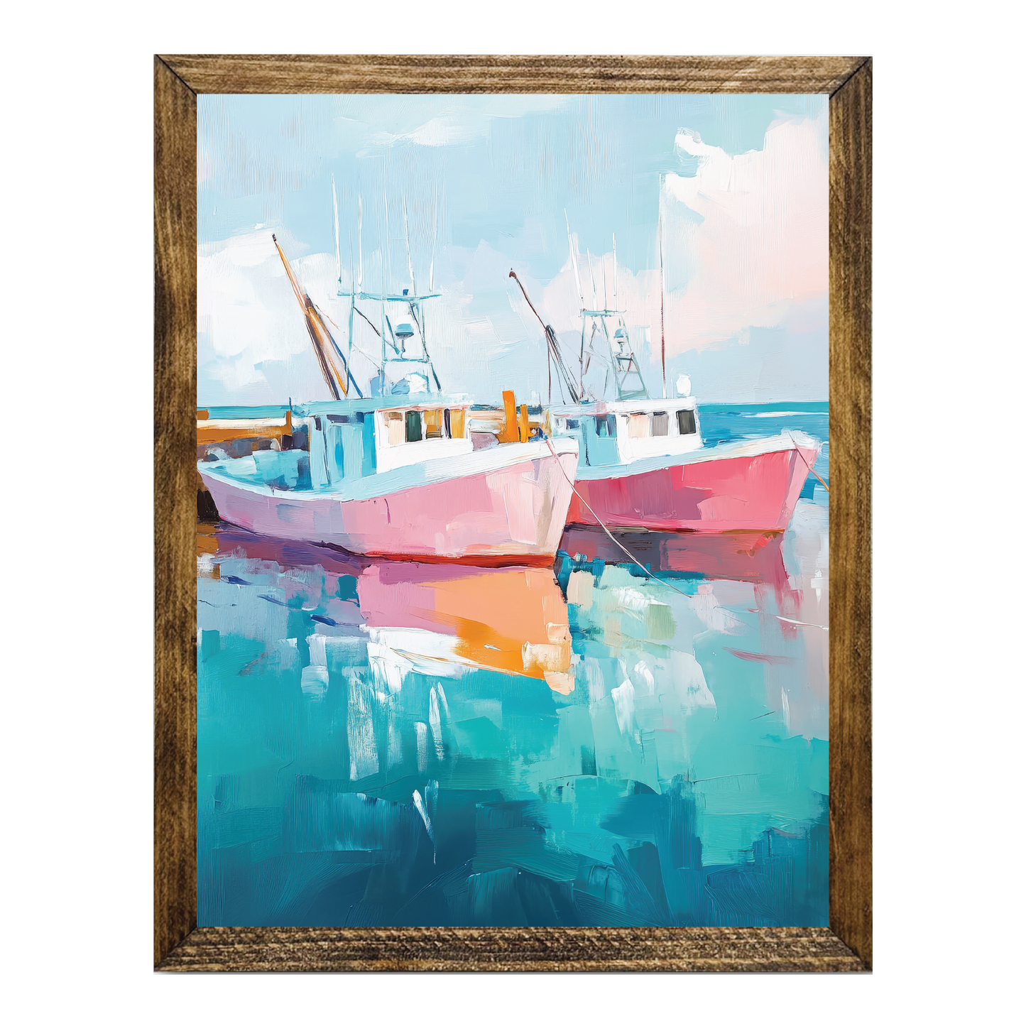 ARTISTIC SERIES TIMBERLAND-MODERN PASTEL TUG BOATS