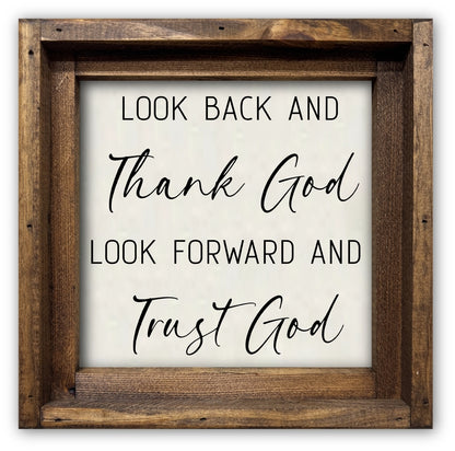 FRAMED CANVAS THANK GOD...TRUST GOD