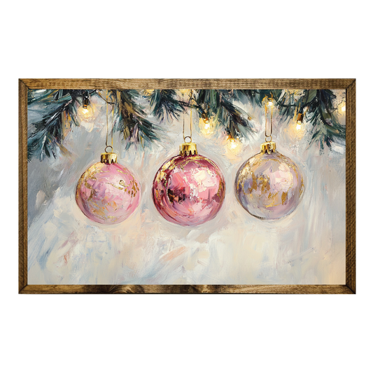 ARTISTIC SERIES TIMBERLAND- SHADES OF PINK ORNAMENTS PAINT