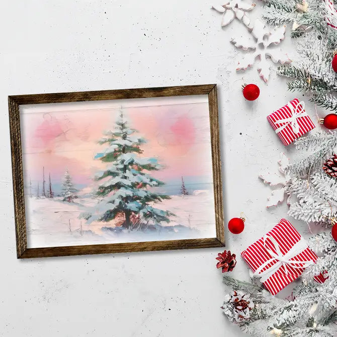 TIMBERLAND FRAME SNOWY TREE PINK SUNSET