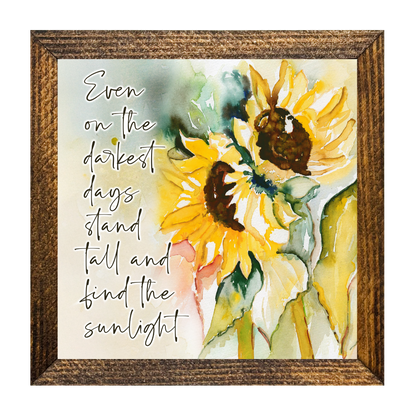 TIMBERLAND FRAME ON DARKEST DAYS SUNFLOWERS