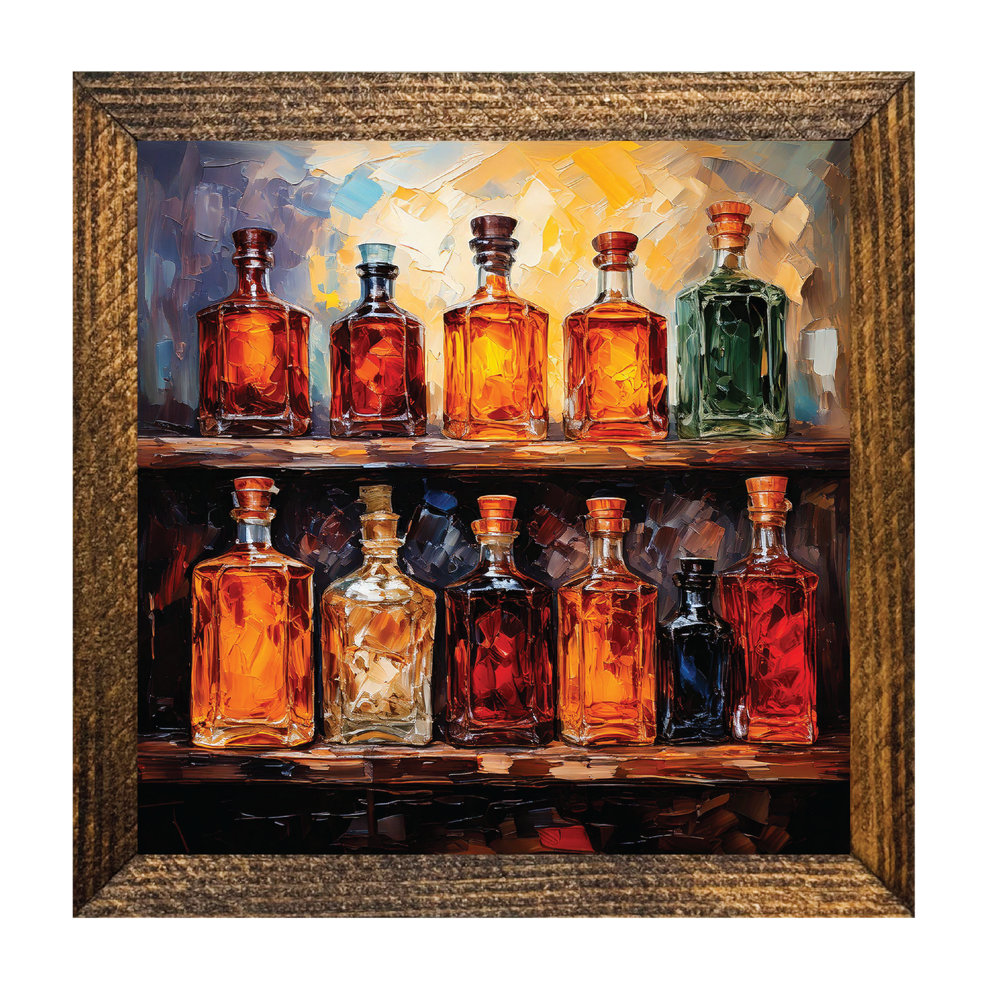 ARTISTIC SERIES TIMBERLAND- WHISKEY BOTTLES ON SHELF