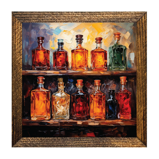 ARTISTIC SERIES TIMBERLAND- WHISKEY BOTTLES ON SHELF