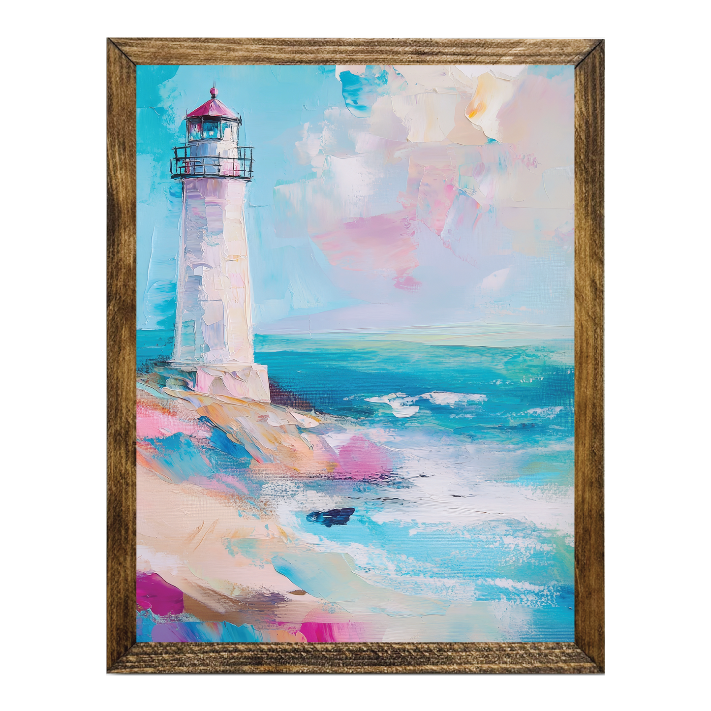 ARTISTIC SERIES TIMBERLAND-MODERN PASTEL BEACH LIGHTHOUSE 2