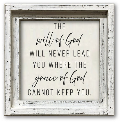 FRAMED CANVAS WILL OF GOD...GRACE OF GOD
