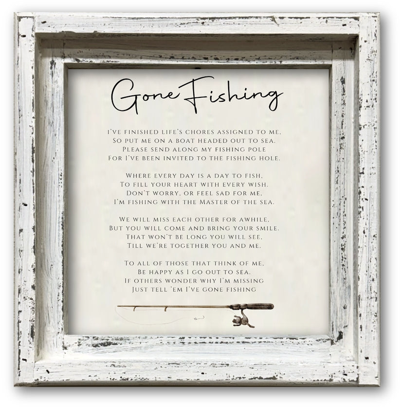 FRAMED CANVAS TELL 'EM I'VE GONE FISHING