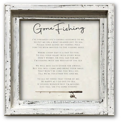 FRAMED CANVAS TELL 'EM I'VE GONE FISHING