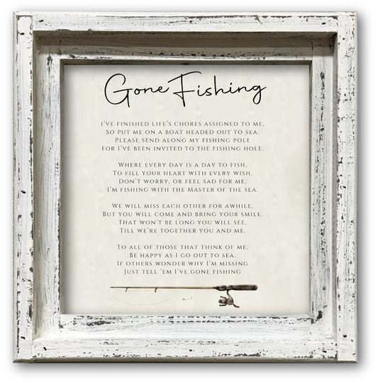 FRAMED CANVAS TELL 'EM I'VE GONE FISHING