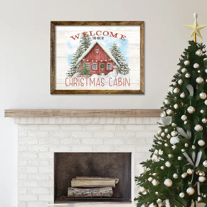 TIMBERLAND FRAME WELCOME TO OUR CHRISTMAS CABIN