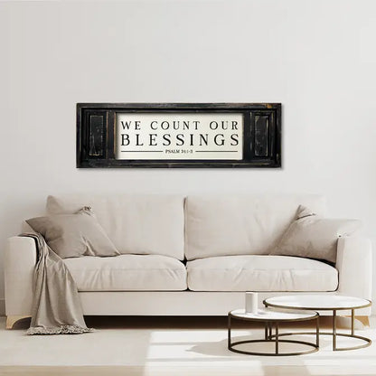 SMALL DOUBLE PANEL CANVAS WE COUNT OUR BLESSINGS