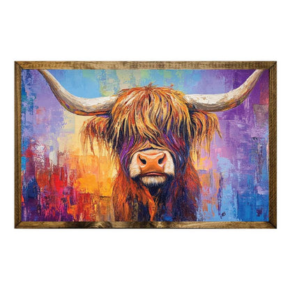 TIMBERLAND FRAME COLORFUL HIGHLAND COW