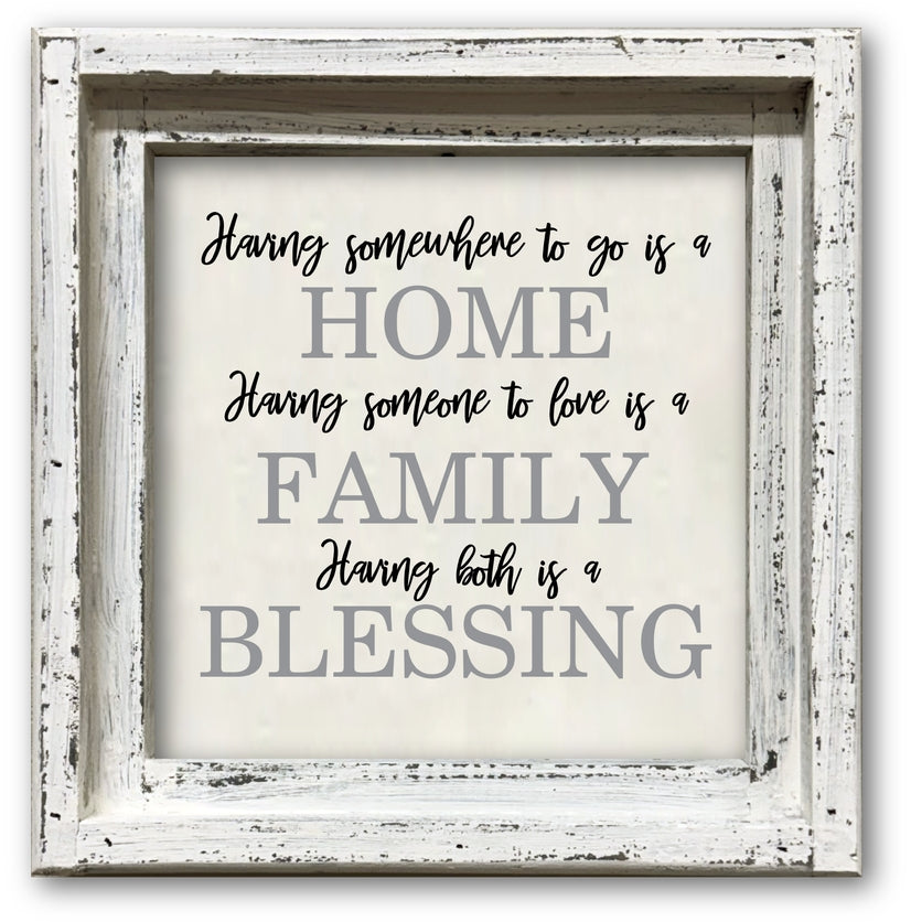 FRAMED CANVAS HOME FAMILY BLESSING