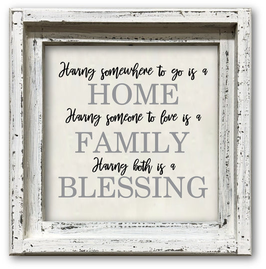 FRAMED CANVAS HOME FAMILY BLESSING