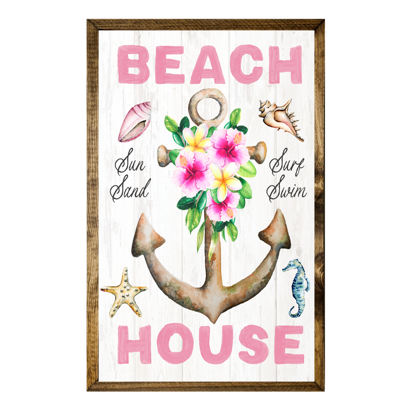 TIMBERLAND FRAME BEACH HOUSE PINK WITH ANCHOR
