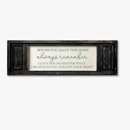SMALL DOUBLE PANEL CANVAS BEFORE YOU LEAVE ALWAYS REMEMBER