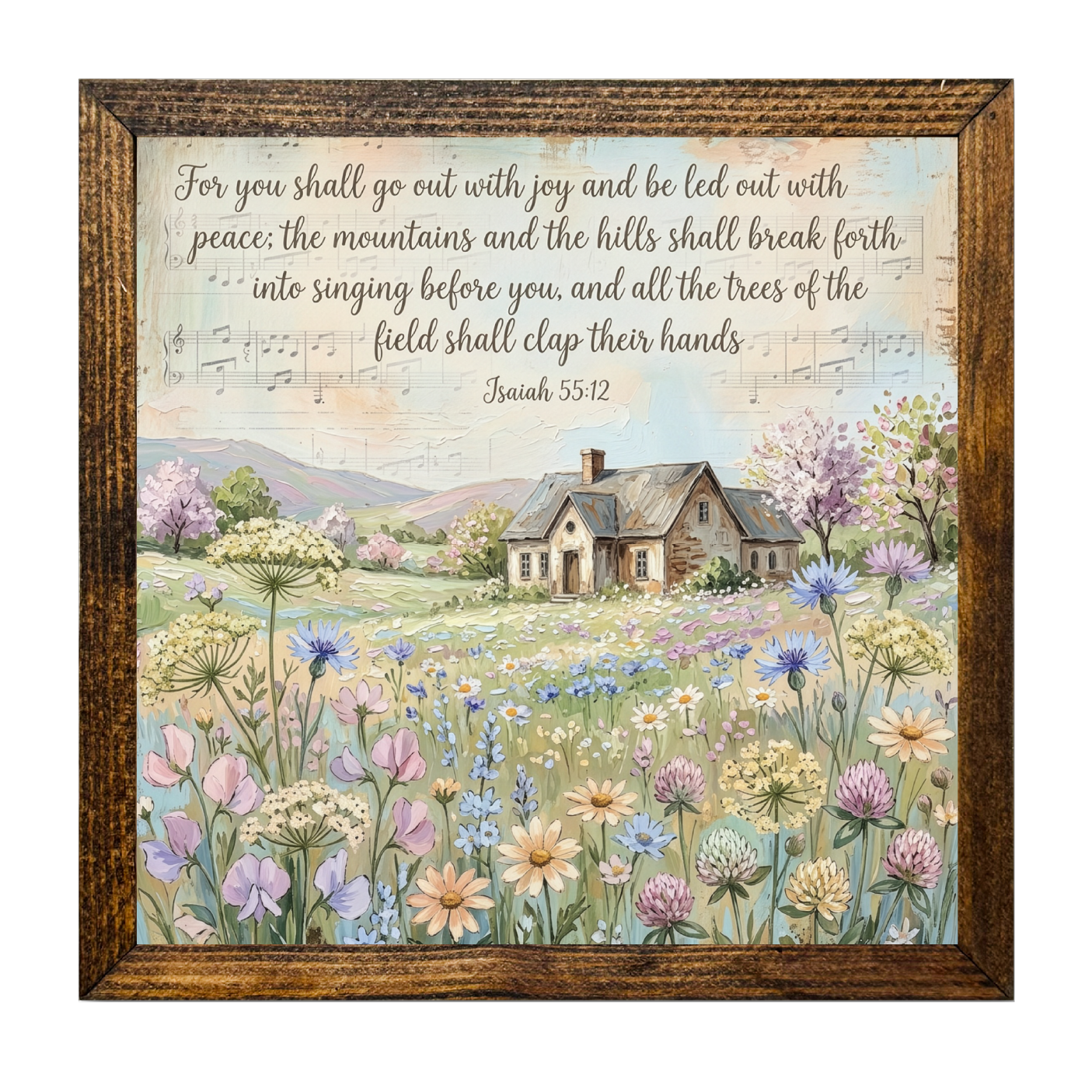 TIMBERLAND FRAME GO OUT WITH JOY ISAIAH 55:12 1