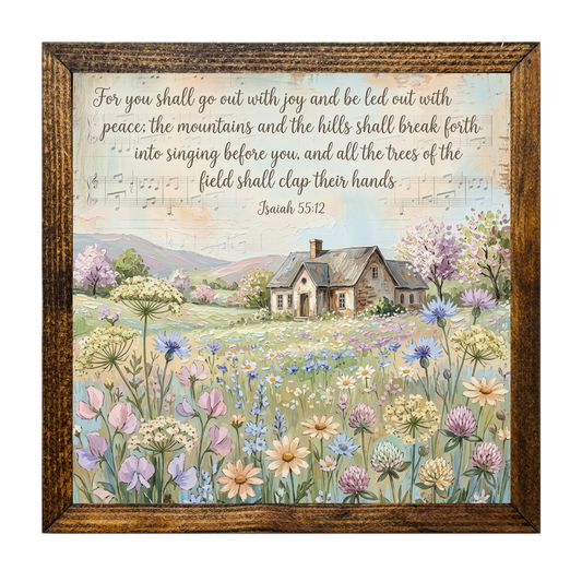 TIMBERLAND FRAME GO OUT WITH JOY ISAIAH 55:12 1