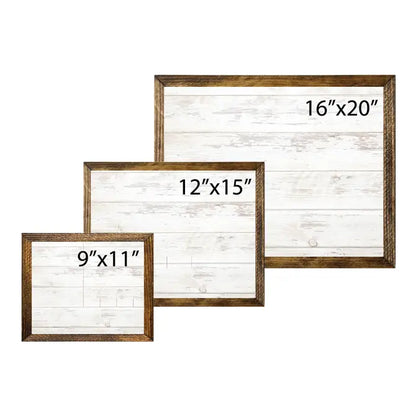 TIMBERLAND FRAME WELCOME TO THE PORCH WHITE