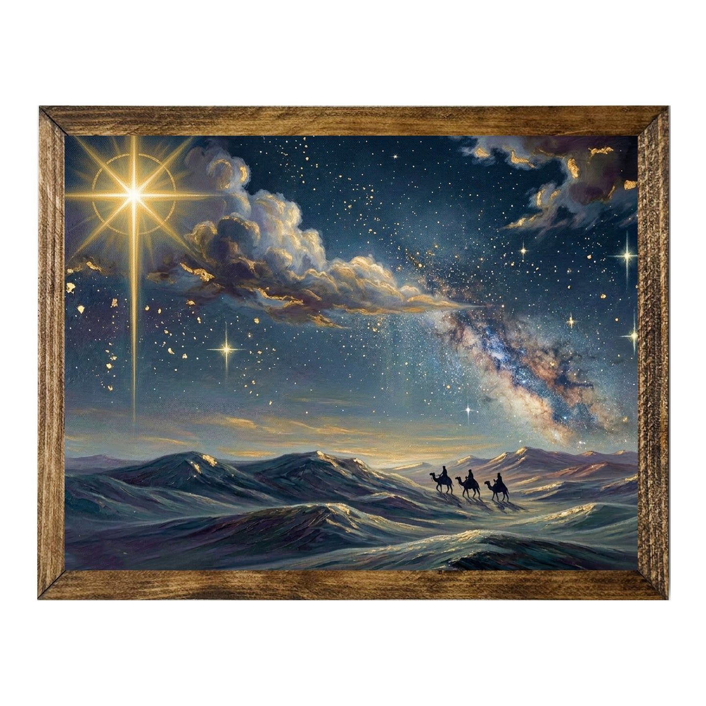 Following the Light Three Wise Men Christmas Wall Art