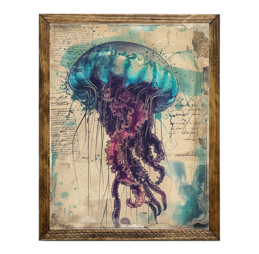 TIMBERLAND FRAME JUNK JOURNAL JELLY FISH BLUE PURPLE