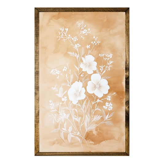 TIMBERLAND FRAME TERRACOTTA FLORAL WITH WHITE WILDFLOWER