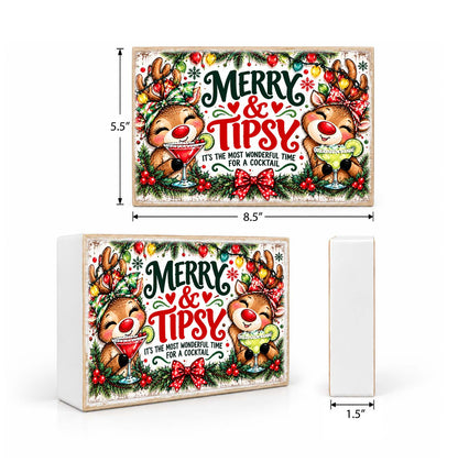 Mix & Match Christmas Block 2 for $20- Merry & Tipsy Wonderful Time for a Cocktail