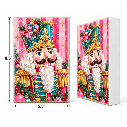 Mix & Match Christmas Block 2 for $20- Decorated Nutcracker Pink Stripes