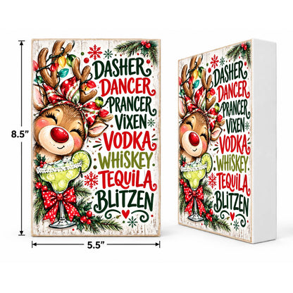 Mix & Match Christmas Block 2 for $20- Cute Reindeer Drinking Names Margarita