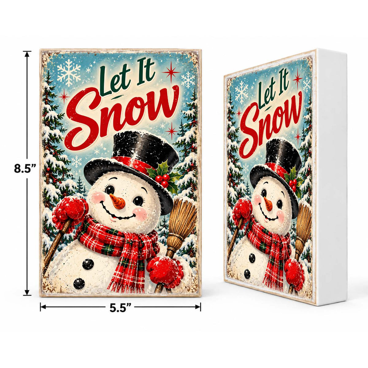 Mix & Match Christmas Block 2 for $20- Retro Snowman Let it Snow