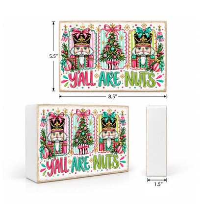 Mix & Match Christmas Block 2 for $20-Y'all Are Nuts Colorful Nutcrackers