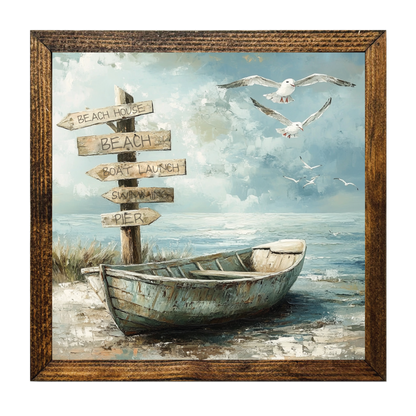 ARTISTIC SERIES TIMBERLAND- WASHED UP BOAT DIRECTIONS SIGN