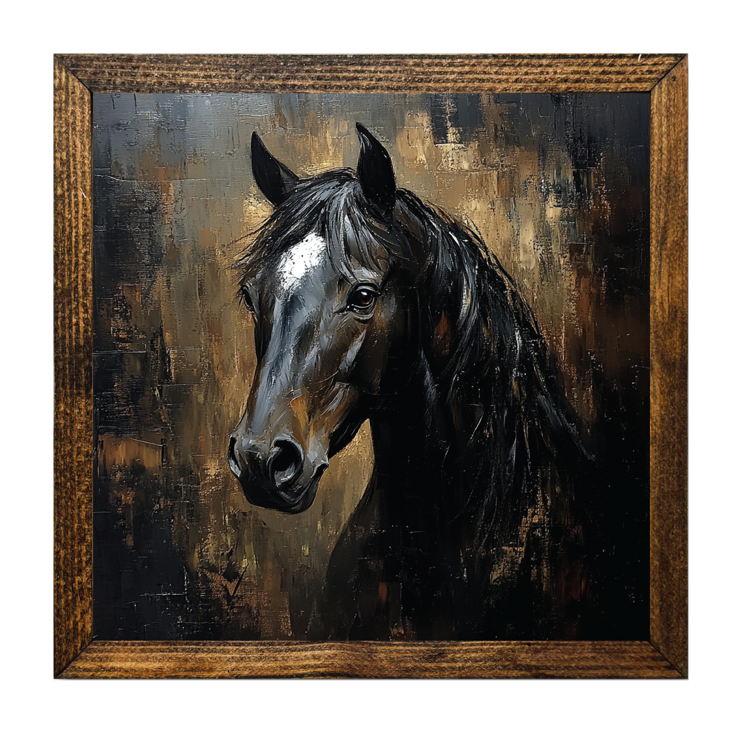ARTISTIC SERIES TIMBERLAND-HORSE PALETTE KNIFE PAINTING 2