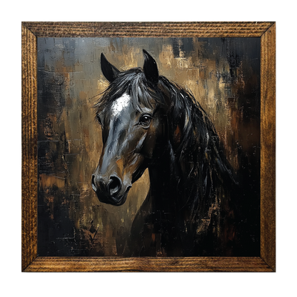 ARTISTIC SERIES TIMBERLAND-HORSE PALETTE KNIFE PAINTING 2