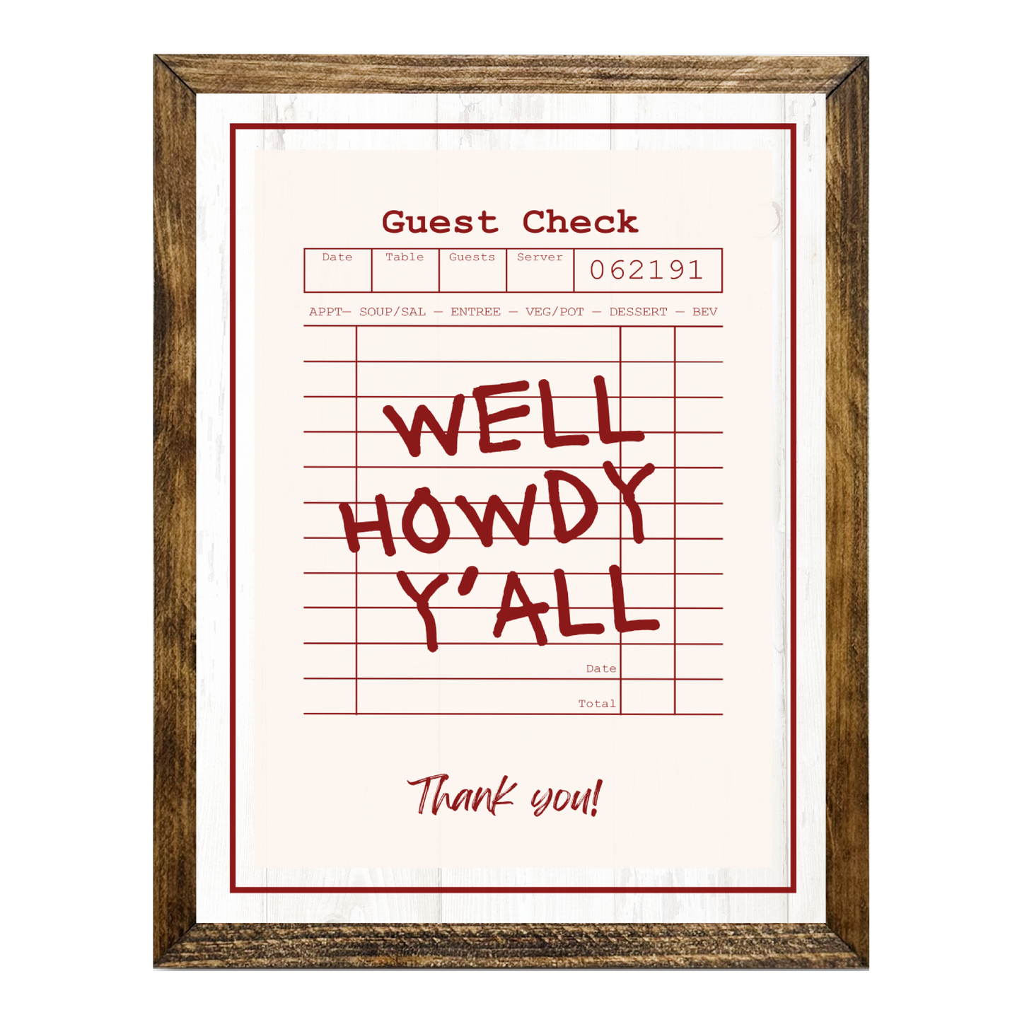 TIMBERLAND "GUEST CHECK SERIES"- WELL HOWDY Y'ALL