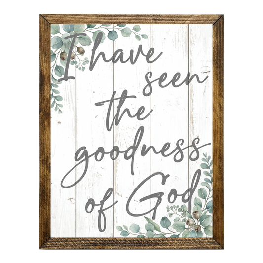 TIMBERLAND FRAME I HAVE SEEN THE GOODNESS OF GOD
