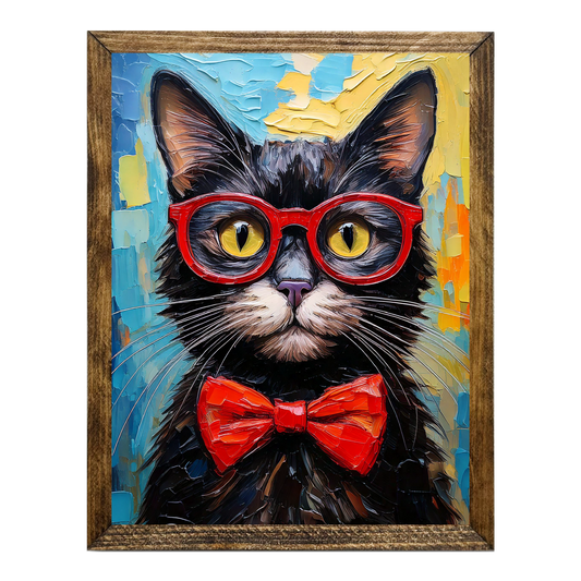 ARTISTIC SERIES TIMBERLAND- ANIMALS WITH GLASSES BLACK CAT