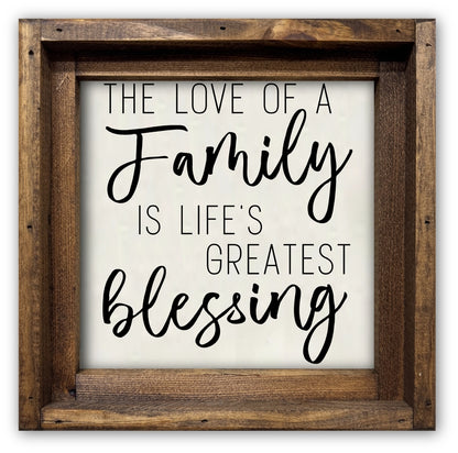 FRAMED CANVAS FAMILY LIFE'S GREATEST BLESSING