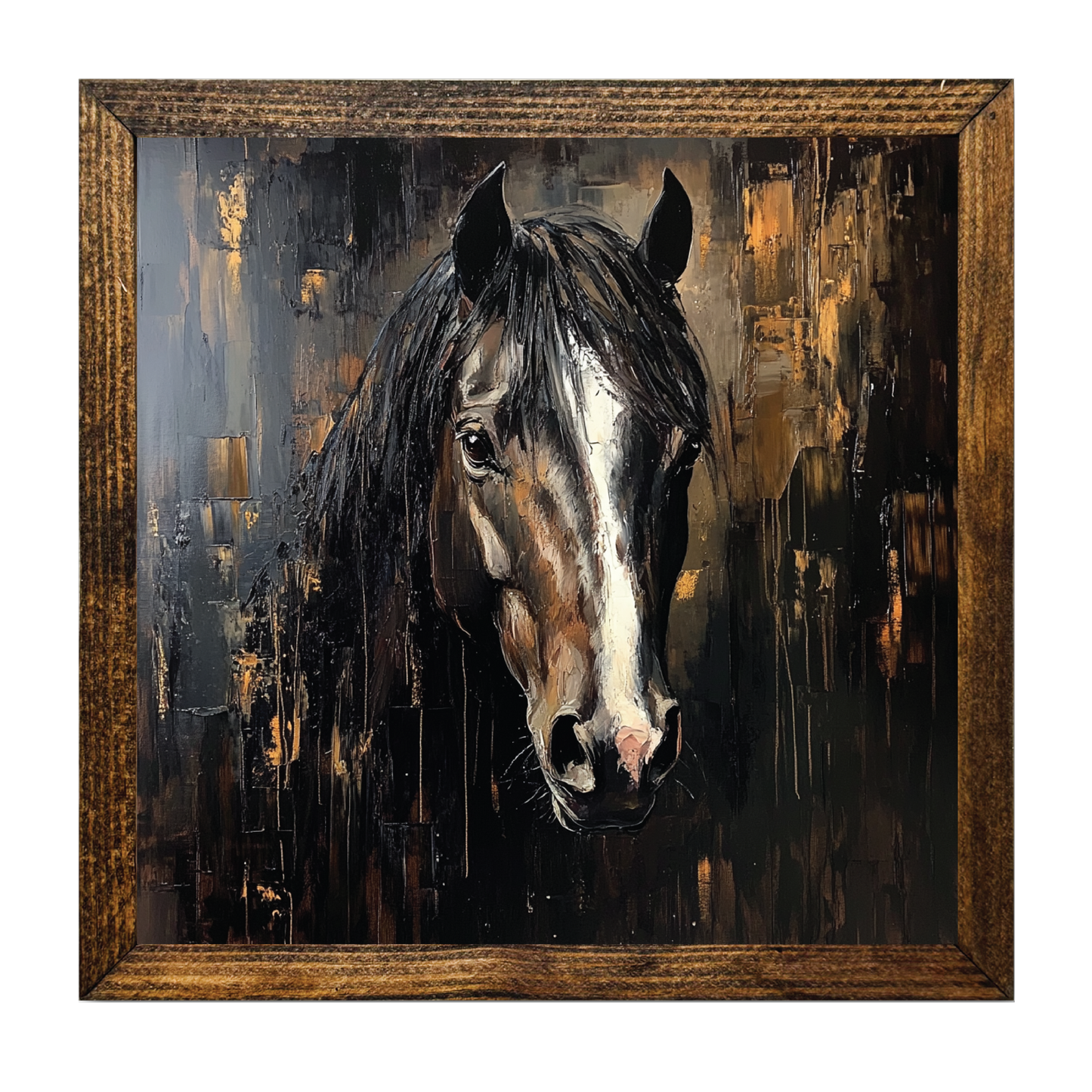 ARTISTIC SERIES TIMBERLAND-HORSE PALETTE KNIFE PAINTING 3