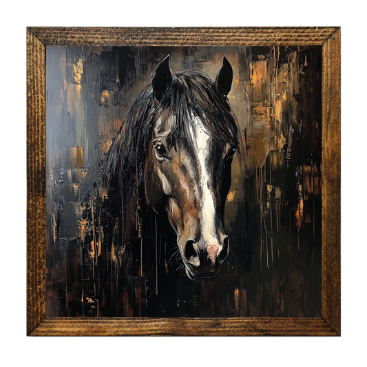 ARTISTIC SERIES TIMBERLAND-HORSE PALETTE KNIFE PAINTING 3