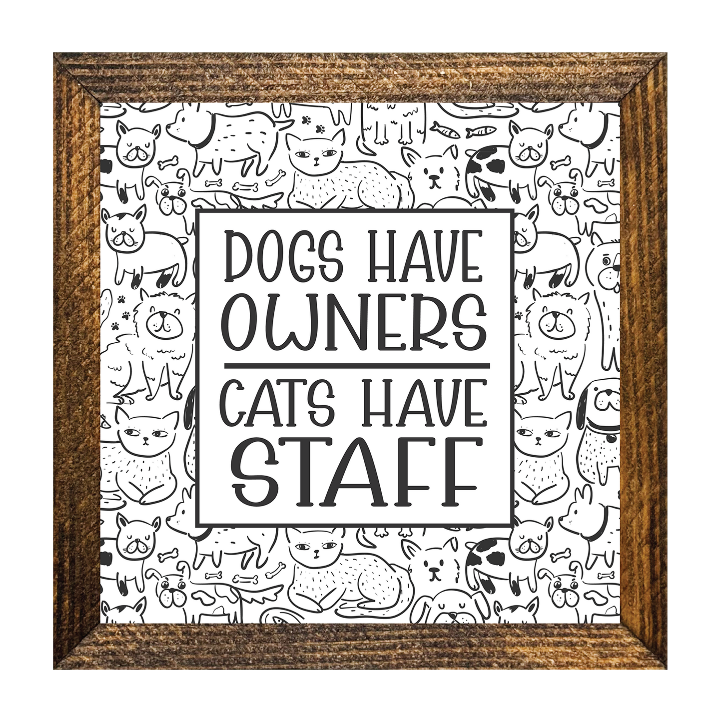 TIMBERLAND FRAME DOGS OWNERS CATS STAFF ART