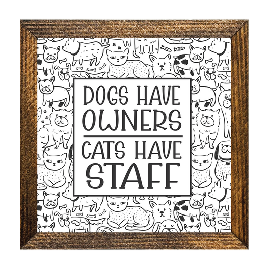 TIMBERLAND FRAME DOGS OWNERS CATS STAFF ART