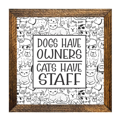 TIMBERLAND FRAME DOGS OWNERS CATS STAFF ART