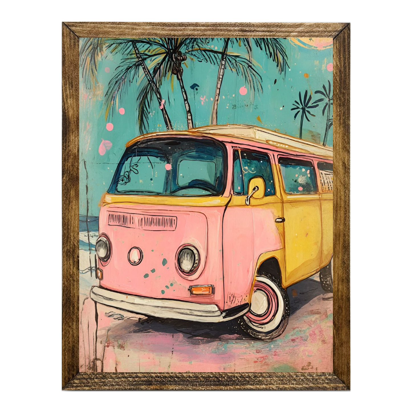 TIMBERLAND FRAME RETRO VAN AT THE BEACH