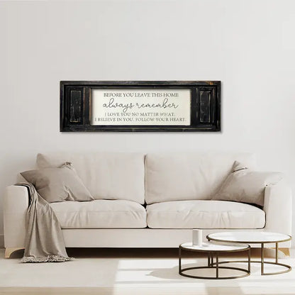 SMALL DOUBLE PANEL CANVAS BEFORE YOU LEAVE ALWAYS REMEMBER