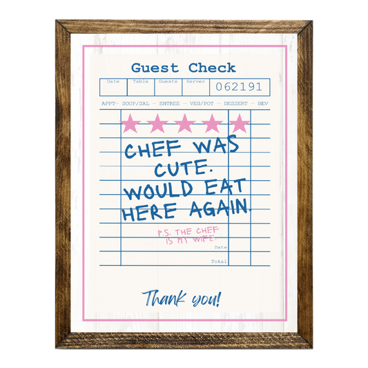 TIMBERLAND "GUEST CHECK SERIES"-5 STAR CUTE CHEF EAT AGAIN