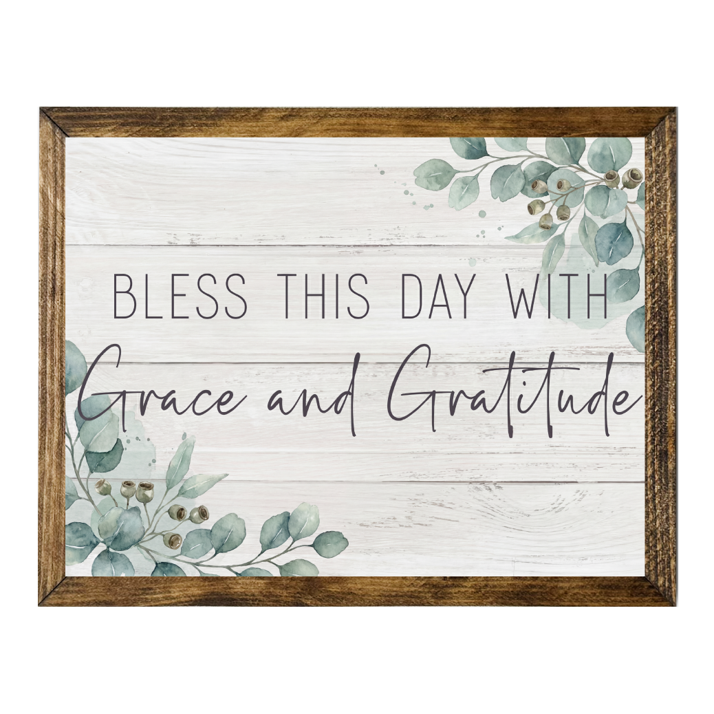 TIMBERLAND FRAME BLESS THIS DAY WITH GRACE AND GRATITUDE