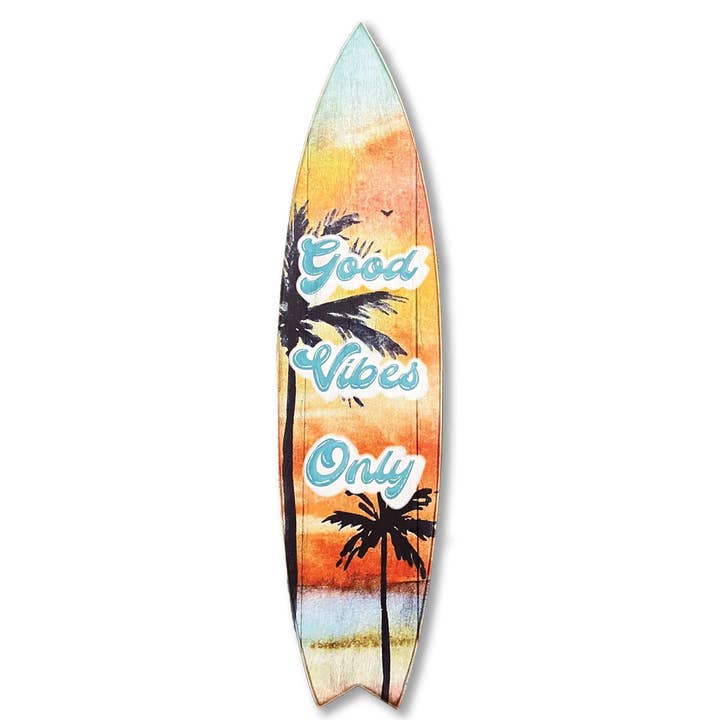 MINI 23" SURF BOARD WALL ACCENT GOOD VIBES ONLY